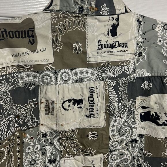 🔥🔥 SNOOP DOGG CLOTHING COMPANY - AOP Short Sleeve Button Down Shirt  2XL - *RE - Picture 6 of 16